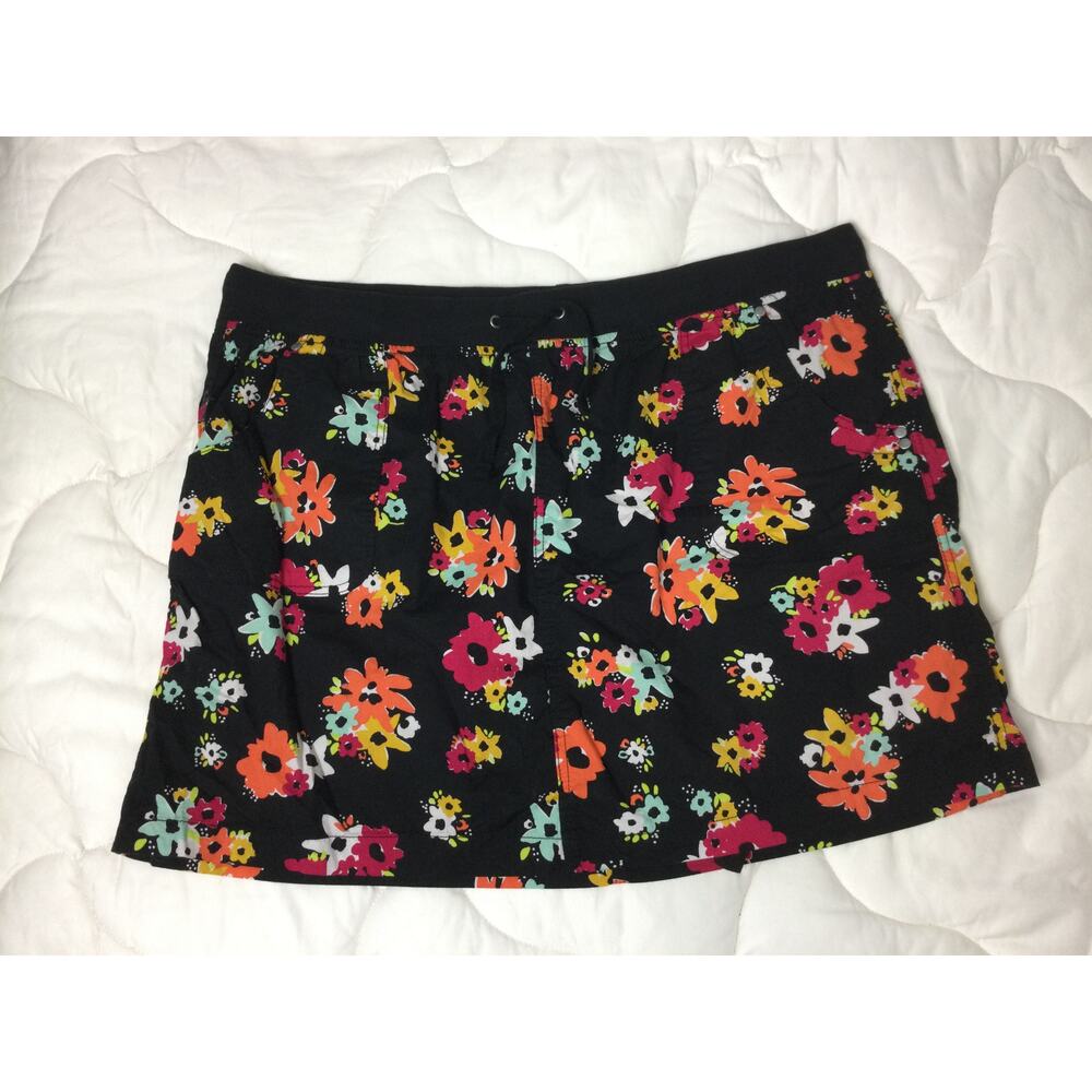 Dash Skort Black Floral Womens 2XL